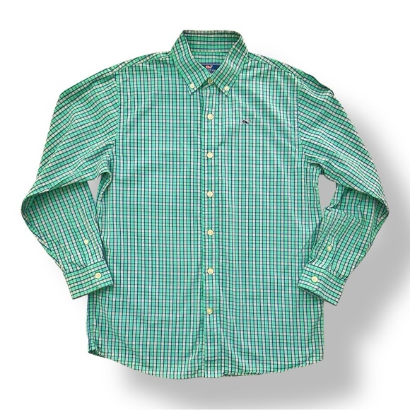 Vineyard Vines | Green Plaid Whale Shirt Button Down (M) 🐳 - Picture 1 of 4